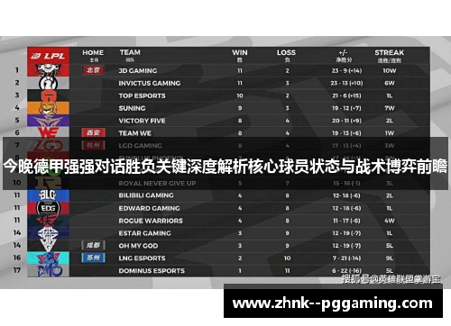 今晚德甲强强对话胜负关键深度解析核心球员状态与战术博弈前瞻